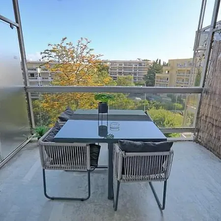 Juan Les Pins Tanit Le Gebal Climatise Vue Sur Piscine Αντίμπ